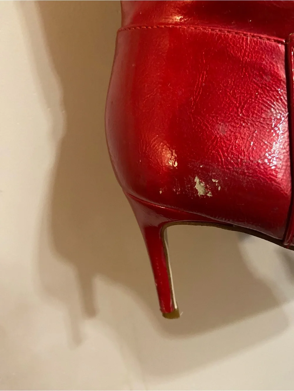 Women's Red Pointed-Toe Knee-High Boots- Jessica Simpson
